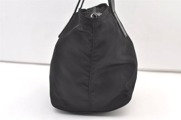 Authentic PRADA Vintage Nylon Leather Shoulder Tote Bag Black 1345K