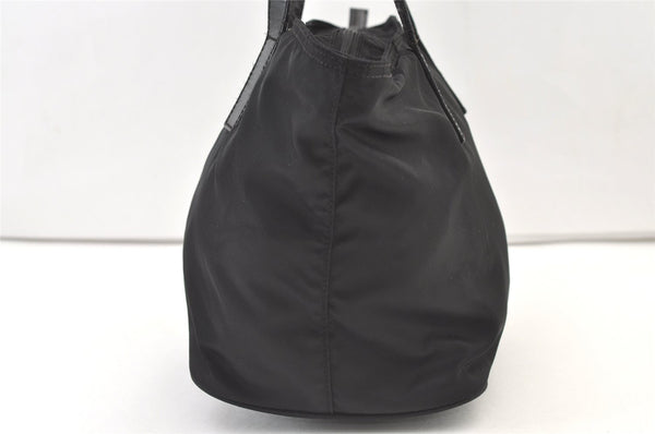 Authentic PRADA Vintage Nylon Leather Shoulder Tote Bag Black 1345K