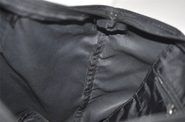 Authentic PRADA Vintage Nylon Leather Shoulder Tote Bag Black 1345K