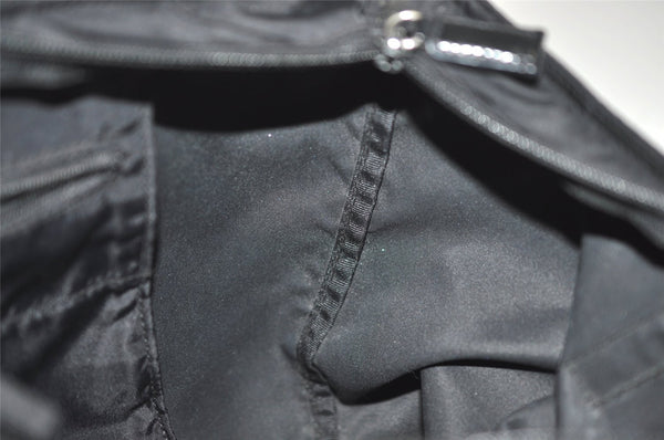Authentic PRADA Vintage Nylon Leather Shoulder Tote Bag Black 1345K