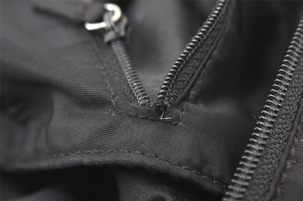 Authentic PRADA Vintage Nylon Leather Shoulder Tote Bag Black 1345K