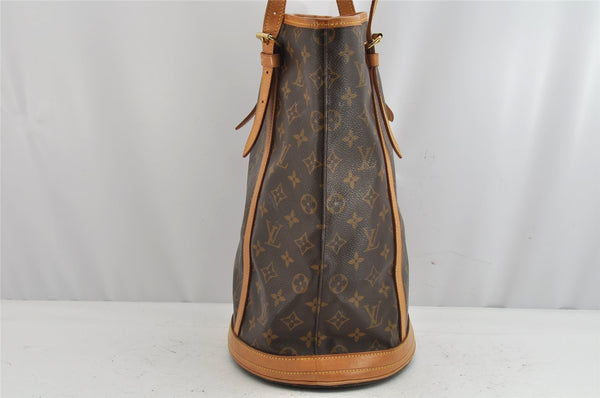Authentic Louis Vuitton Monogram Bucket GM Shoulder Tote Bag M42236 Junk 1347K