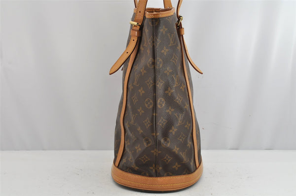 Authentic Louis Vuitton Monogram Bucket GM Shoulder Tote Bag M42236 Junk 1347K