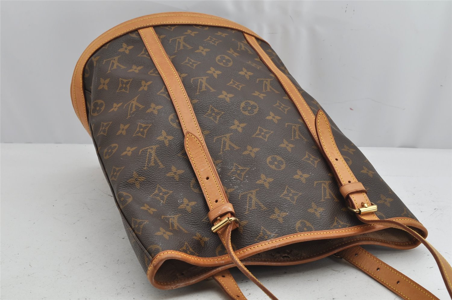 Authentic Louis Vuitton Monogram Bucket GM Shoulder Tote Bag M42236 Junk 1347K
