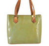 Authentic Louis Vuitton Vernis Houston Shoulder Bag Light Green M91005 LV 1349K