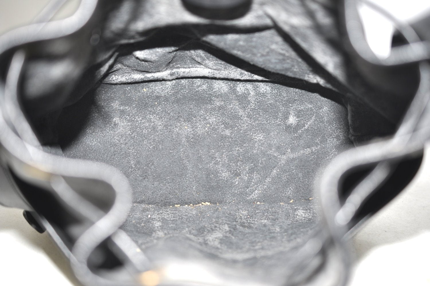 Authentic GUCCI Micro GG PVC Leather Shoulder Cross Body Bag Purse Black 1350H