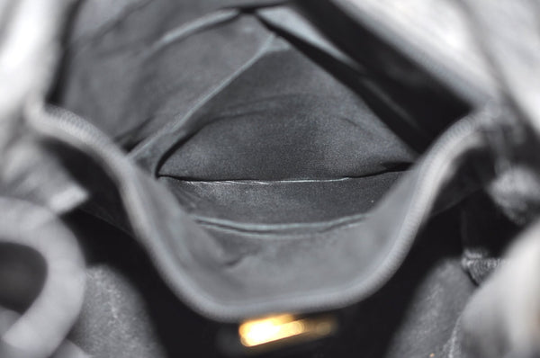 Authentic GUCCI Micro GG PVC Leather Shoulder Cross Body Bag Purse Black 1350H