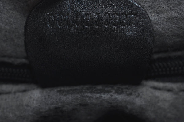 Authentic GUCCI Micro GG PVC Leather Shoulder Cross Body Bag Purse Black 1350H