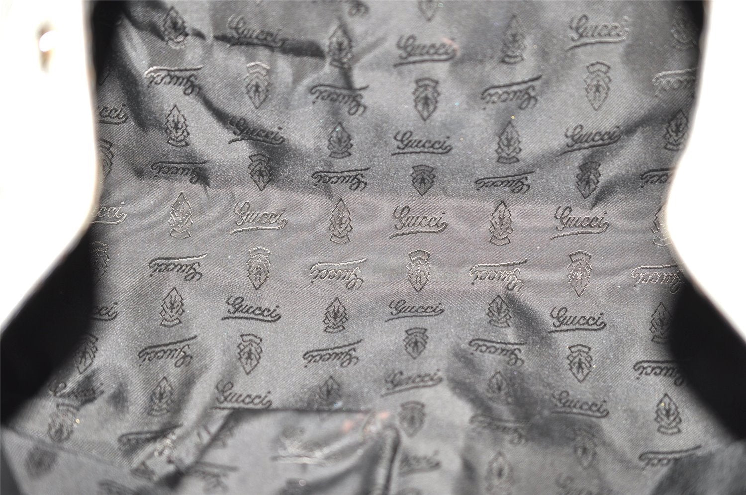 Authentic GUCCI Guccissima Shoulder Hand Tote Bag GG Leather 211937 White 1350I