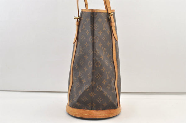 Authentic Louis Vuitton Monogram Bucket GM Shoulder Tote Bag M42236 Junk 1350K