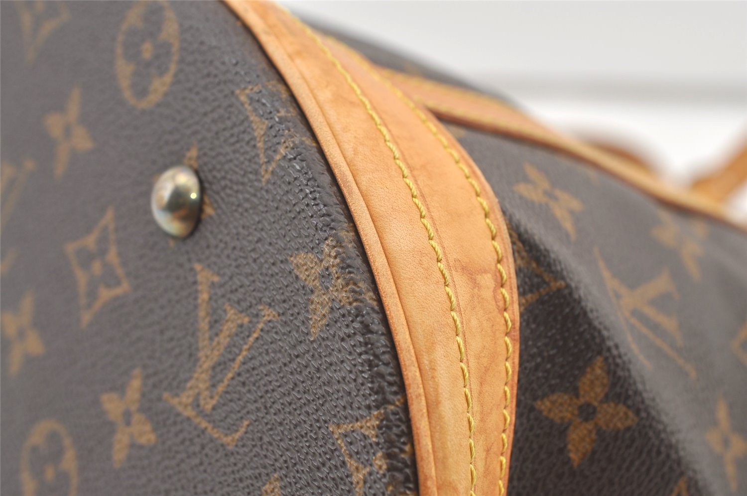 Authentic Louis Vuitton Monogram Bucket GM Shoulder Tote Bag M42236 Junk 1350K