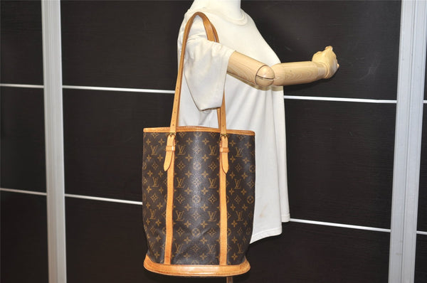 Authentic Louis Vuitton Monogram Bucket GM Shoulder Tote Bag M42236 Junk 1350K