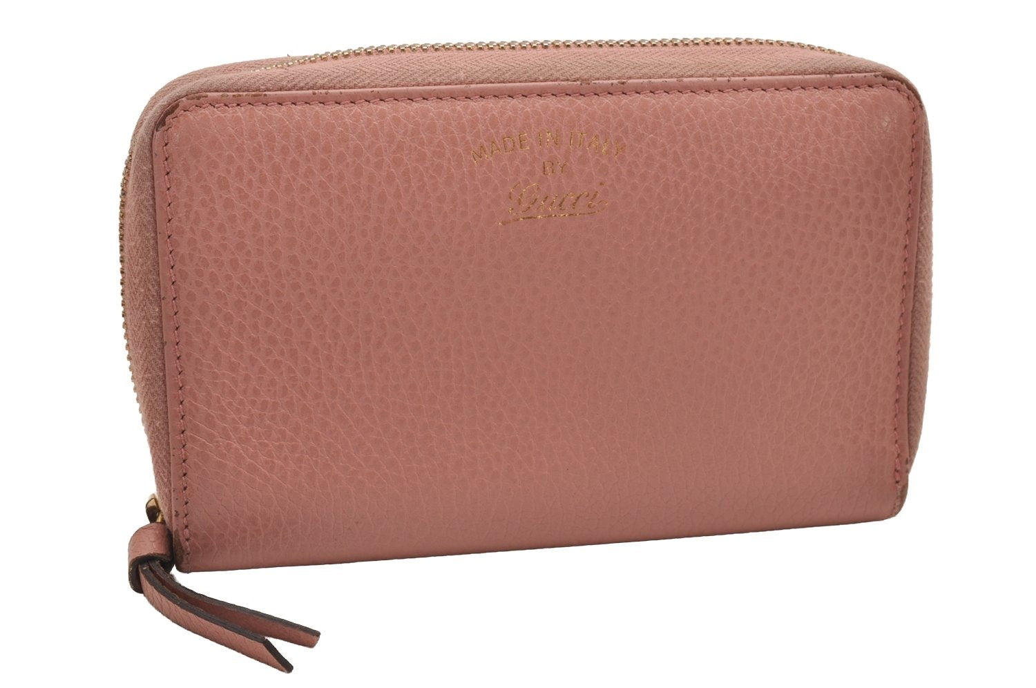Authentic GUCCI Vintage Swing Long Wallet Purse Leather 354497 Pink 1352J