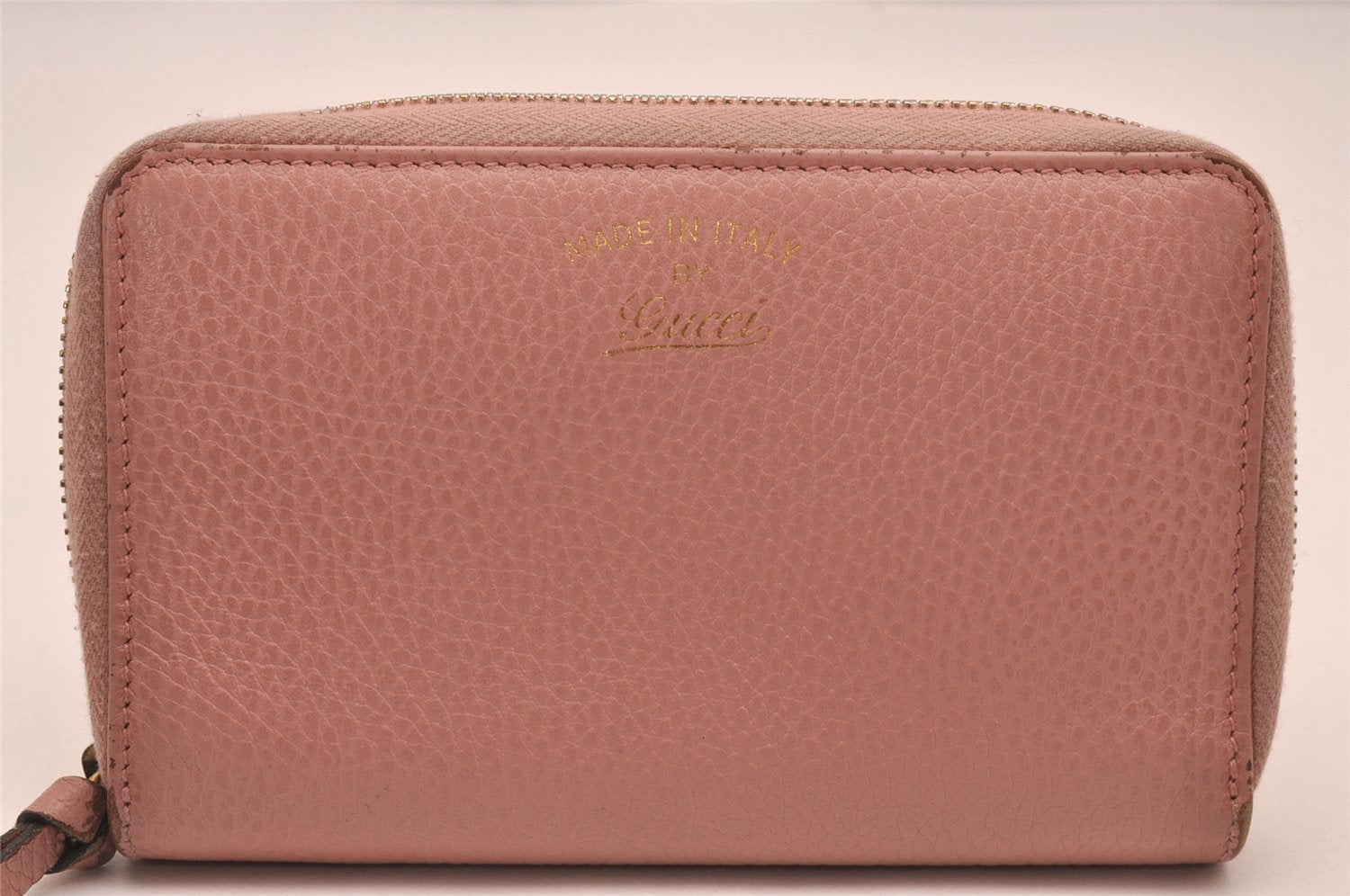 Authentic GUCCI Vintage Swing Long Wallet Purse Leather 354497 Pink 1352J