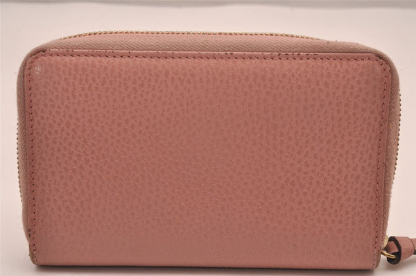 Authentic GUCCI Vintage Swing Long Wallet Purse Leather 354497 Pink 1352J