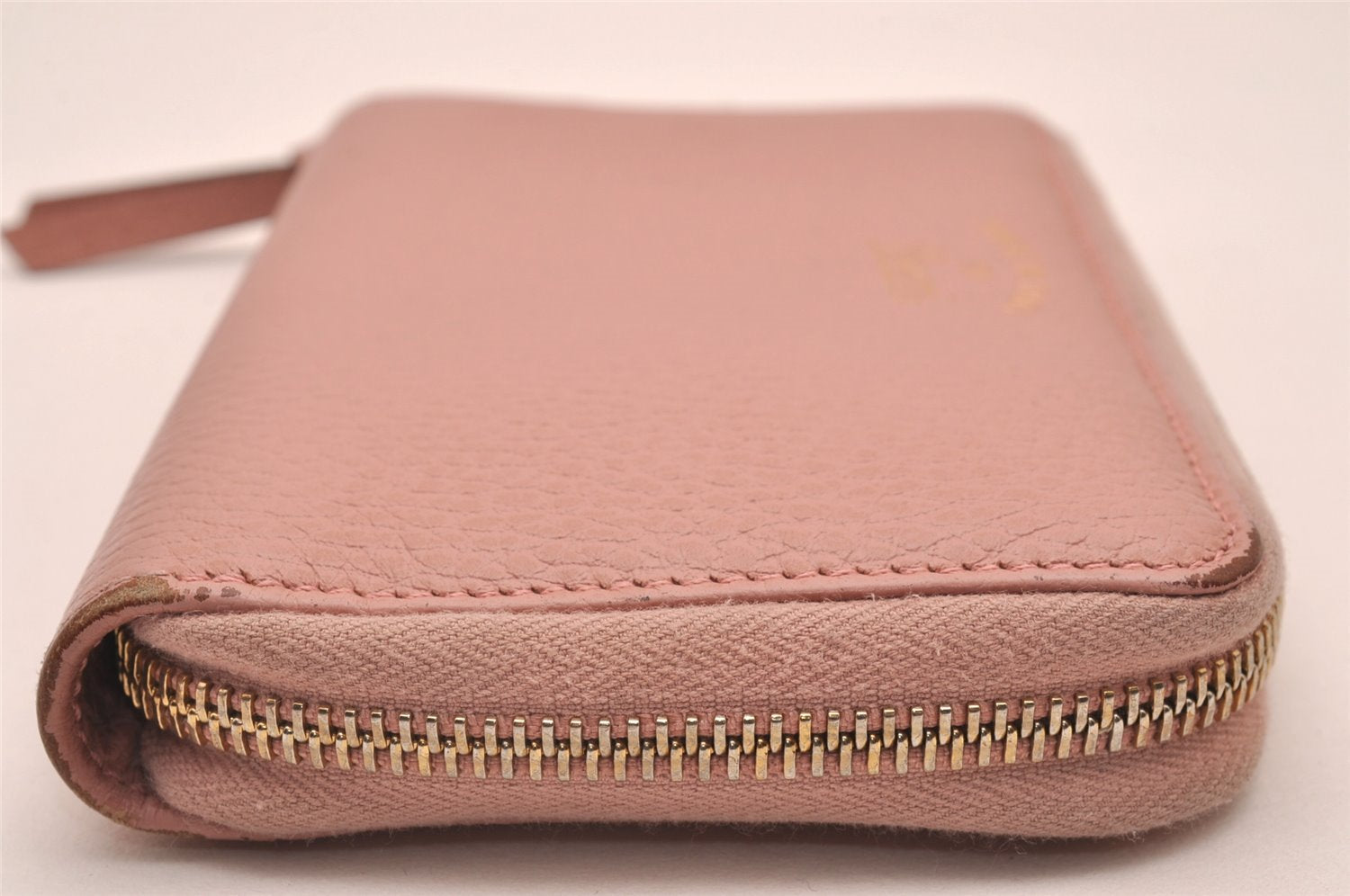 Authentic GUCCI Vintage Swing Long Wallet Purse Leather 354497 Pink 1352J