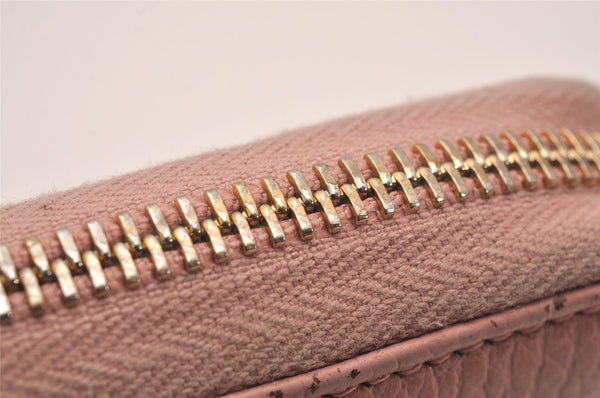 Authentic GUCCI Vintage Swing Long Wallet Purse Leather 354497 Pink 1352J