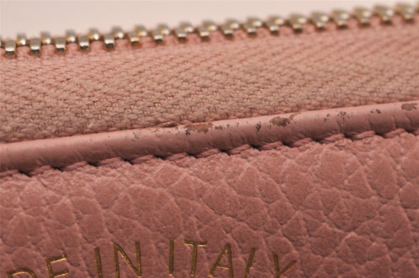 Authentic GUCCI Vintage Swing Long Wallet Purse Leather 354497 Pink 1352J