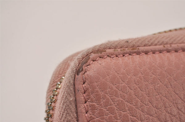 Authentic GUCCI Vintage Swing Long Wallet Purse Leather 354497 Pink 1352J
