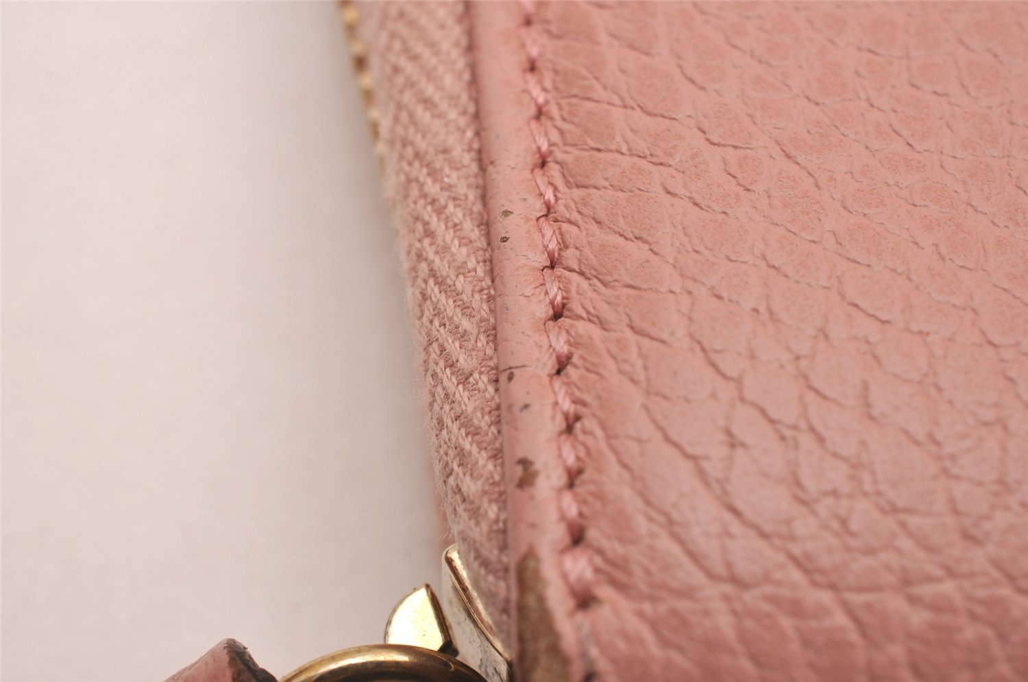 Authentic GUCCI Vintage Swing Long Wallet Purse Leather 354497 Pink 1352J