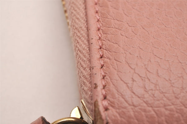 Authentic GUCCI Vintage Swing Long Wallet Purse Leather 354497 Pink 1352J