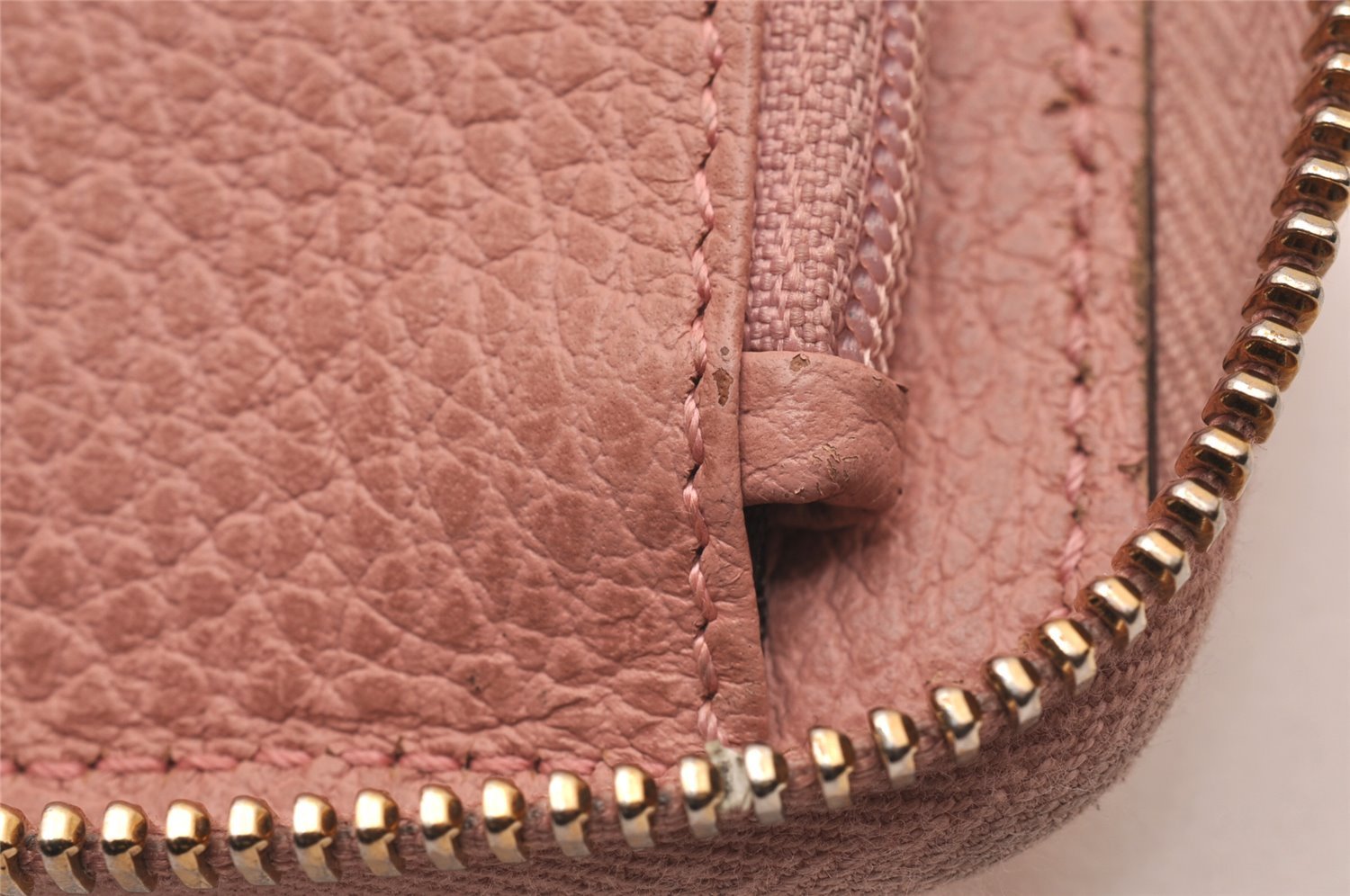 Authentic GUCCI Vintage Swing Long Wallet Purse Leather 354497 Pink 1352J