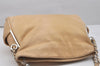 Authentic CHANEL Lamb Skin Matelasse Chain Shoulder Hand Bag Beige CC Logo 1353K