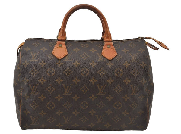 Authentic Louis Vuitton Monogram Speedy 30 Hand Boston Bag M41526 LV 1354J