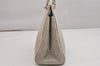 Authentic CHANEL Straw Matelasse Turnlock Chain Shoulder Tote Bag Silver 1354K