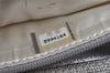 Authentic CHANEL Straw Matelasse Turnlock Chain Shoulder Tote Bag Silver 1354K