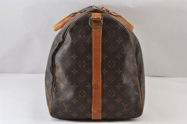 Authentic Louis Vuitton Monogram Keepall Bandouliere 55 M41414 Boston Bag 1356K