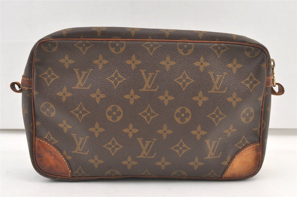 Authentic Louis Vuitton Monogram Compiegne 28 Clutch Hand Bag M51845 LV 1358K