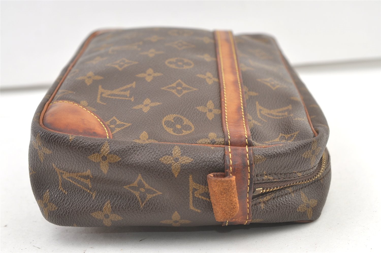 Authentic Louis Vuitton Monogram Compiegne 28 Clutch Hand Bag M51845 LV 1358K