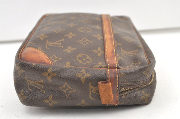 Authentic Louis Vuitton Monogram Compiegne 28 Clutch Hand Bag M51845 LV 1358K