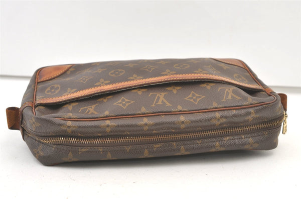 Authentic Louis Vuitton Monogram Compiegne 28 Clutch Hand Bag M51845 LV 1358K
