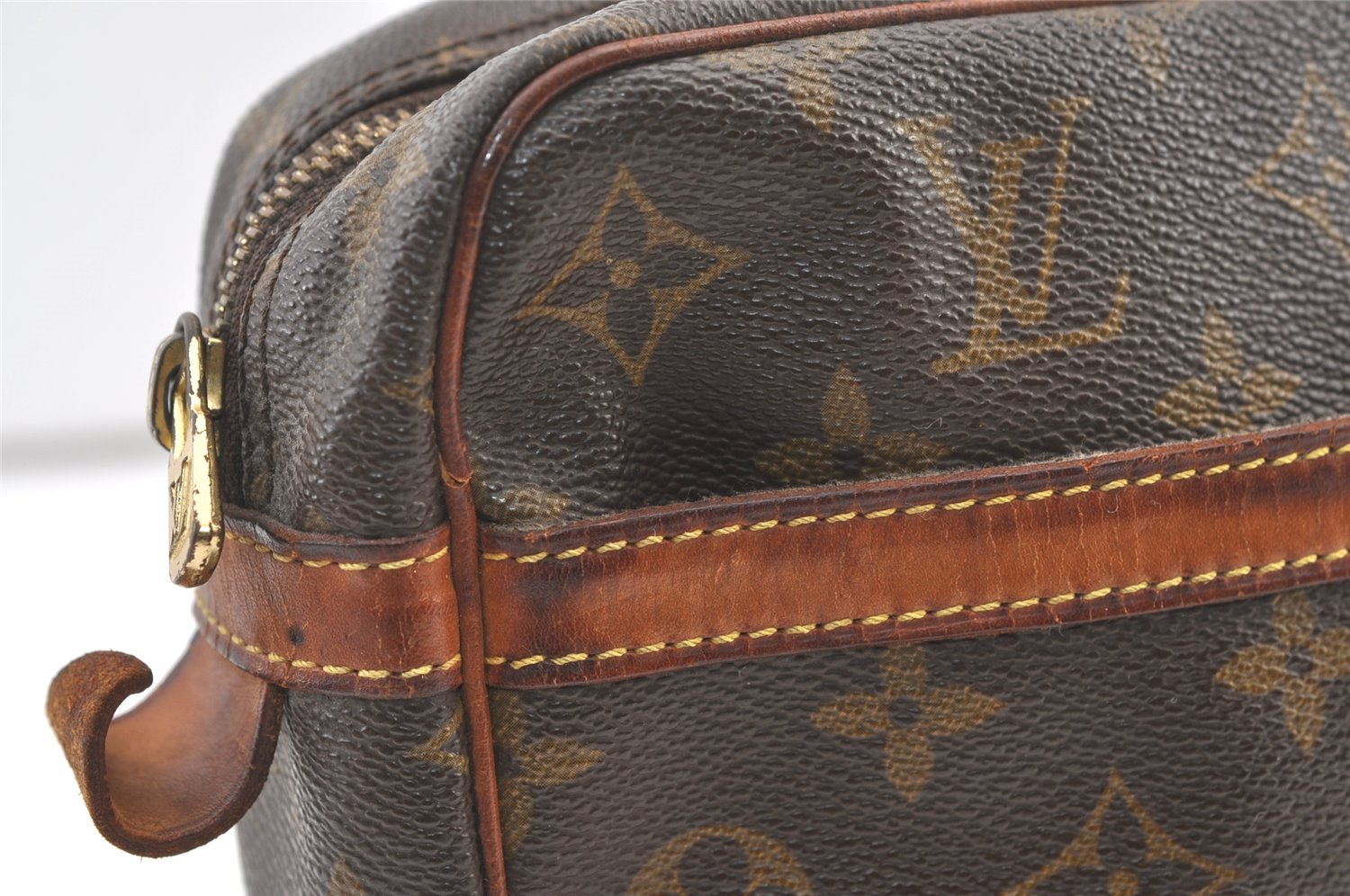 Authentic Louis Vuitton Monogram Compiegne 28 Clutch Hand Bag M51845 LV 1358K