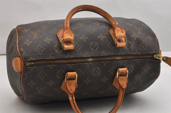 Authentic Louis Vuitton Monogram Speedy 30 Hand Boston Bag M41526 LV 1359K