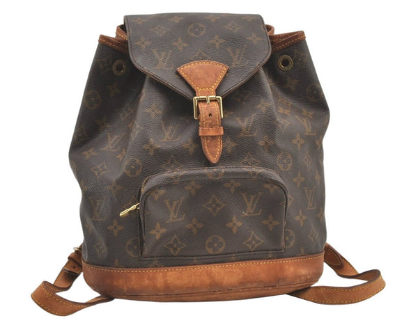 Authentic Louis Vuitton Monogram Montsouris MM Backpack M51136 LV 1360K