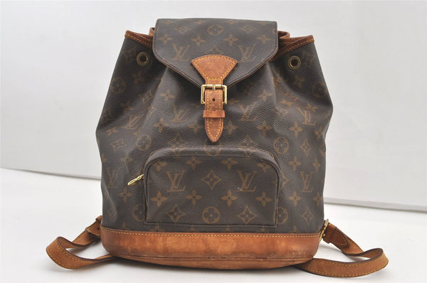 Authentic Louis Vuitton Monogram Montsouris MM Backpack M51136 LV 1360K