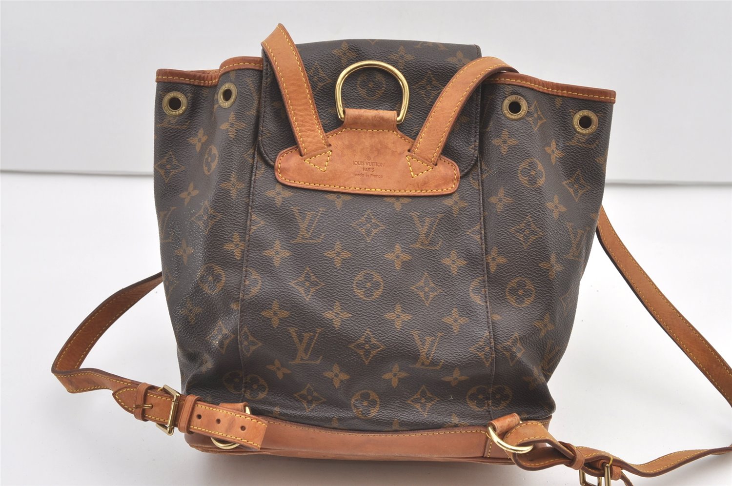 Authentic Louis Vuitton Monogram Montsouris MM Backpack M51136 LV 1360K
