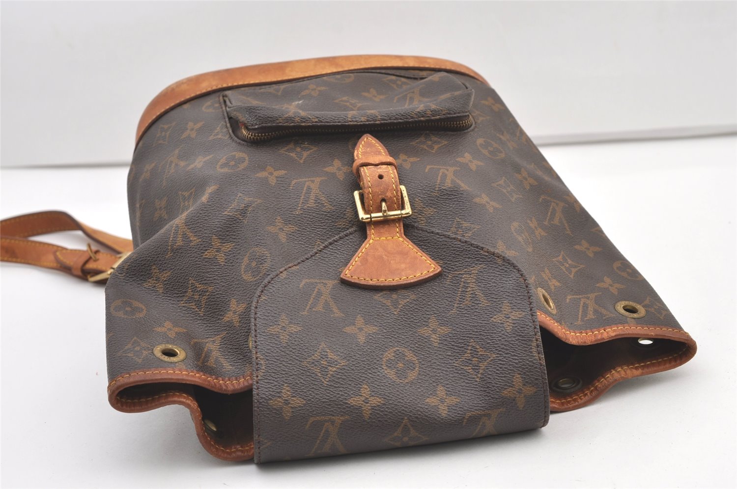 Authentic Louis Vuitton Monogram Montsouris MM Backpack M51136 LV 1360K