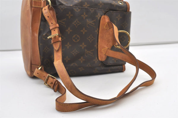 Authentic Louis Vuitton Monogram Montsouris MM Backpack M51136 LV 1360K