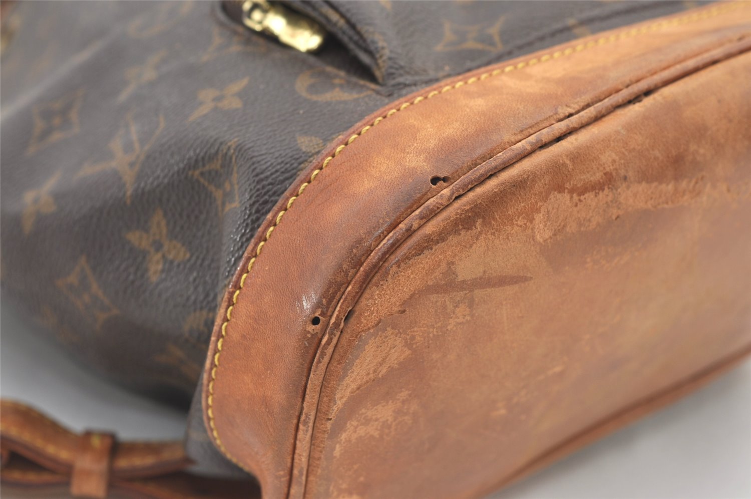 Authentic Louis Vuitton Monogram Montsouris MM Backpack M51136 LV 1360K