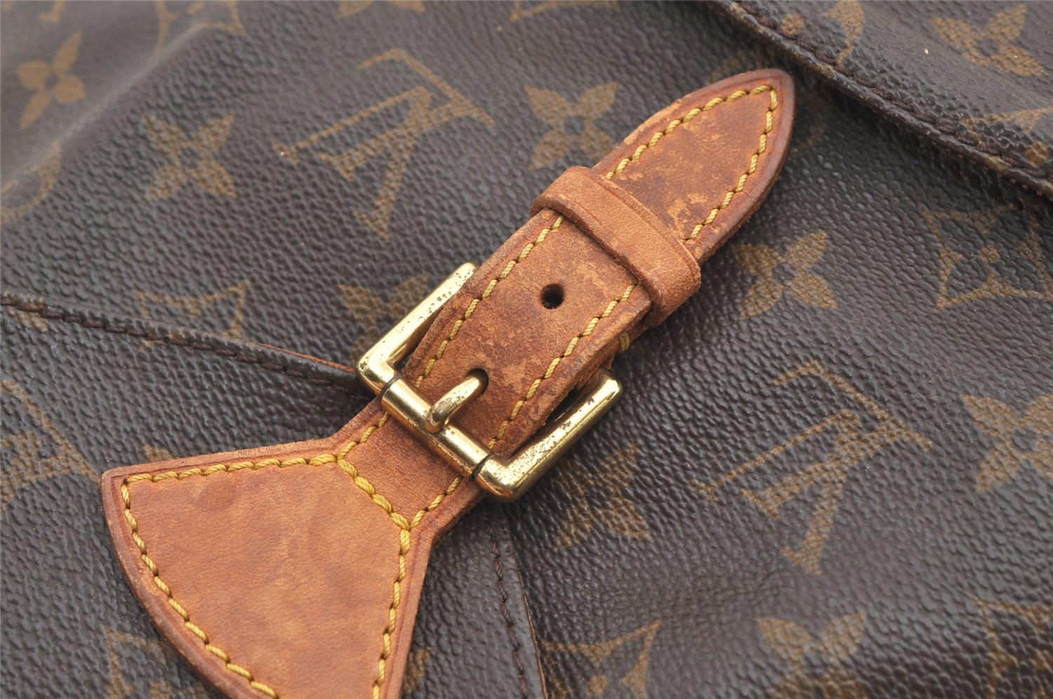 Authentic Louis Vuitton Monogram Montsouris MM Backpack M51136 LV 1360K