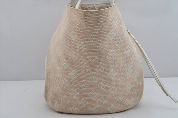 Auth Louis Vuitton Beach Line Cabas Ipanema PM Tote Bag M95982 Beige Pink 1362K