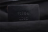 Authentic GUCCI Square GG Suede Leather Shoulder Tote Bag 91384 Black 1363K