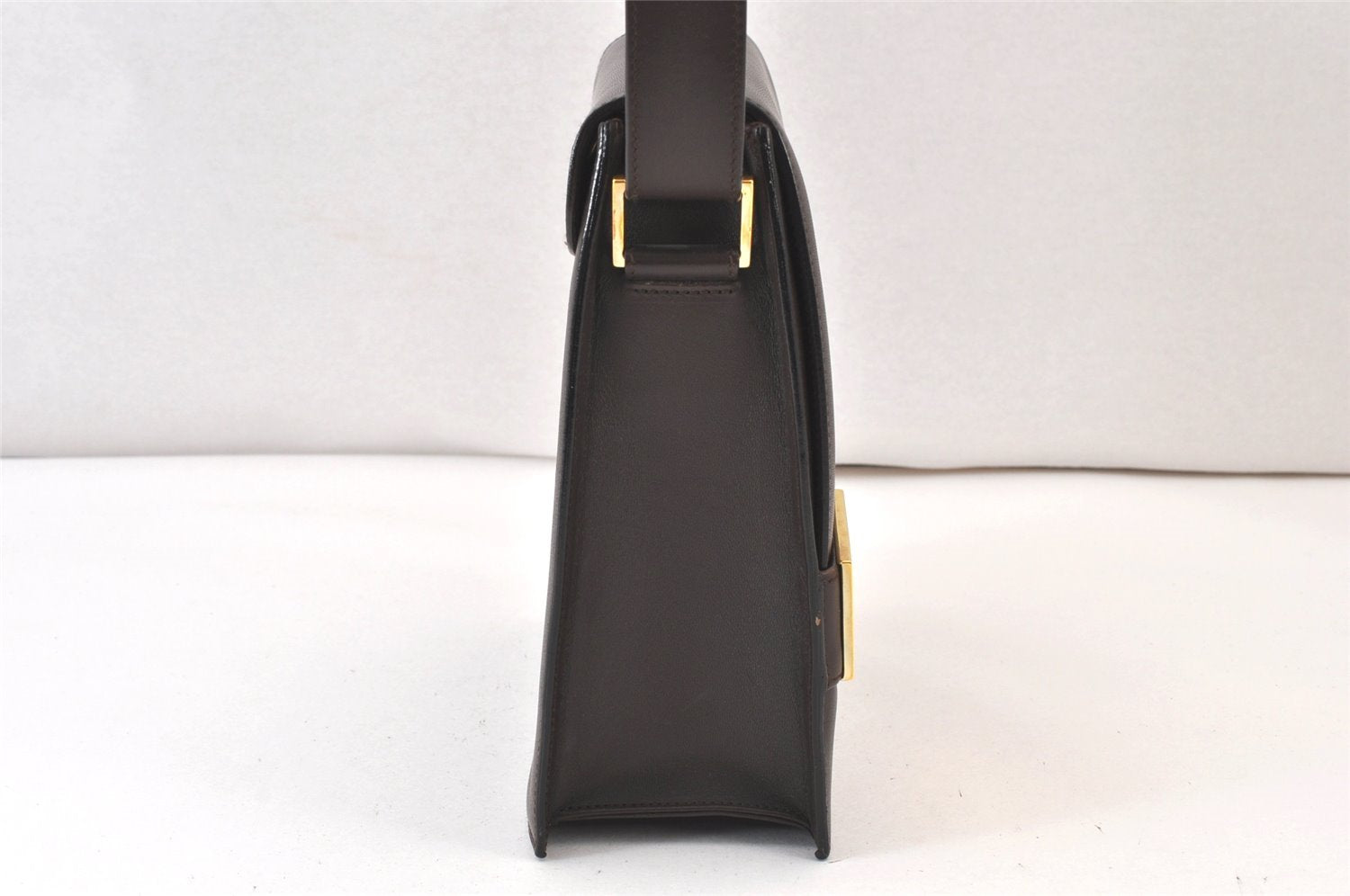 Authentic GUCCI Vintage Shoulder Hand Bag Purse Leather Brown 1364K