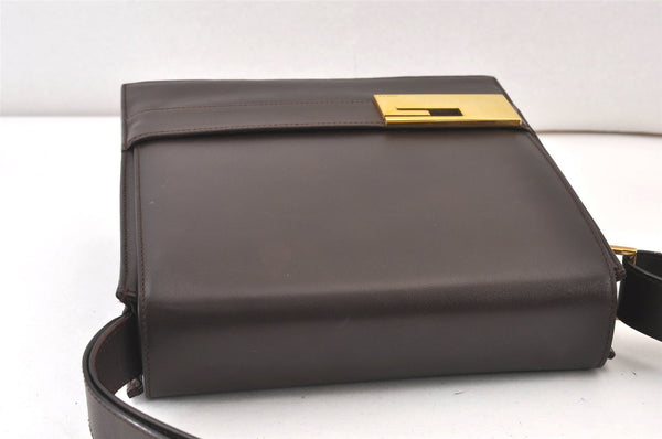 Authentic GUCCI Vintage Shoulder Hand Bag Purse Leather Brown 1364K