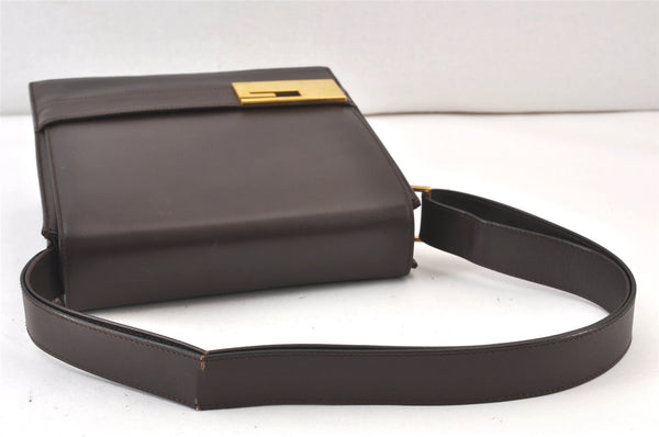 Authentic GUCCI Vintage Shoulder Hand Bag Purse Leather Brown 1364K