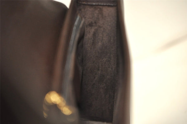 Authentic GUCCI Vintage Shoulder Hand Bag Purse Leather Brown 1364K